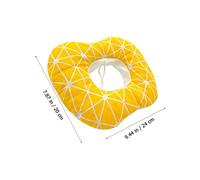 Toyvian Adjustable Breathable Cat and Dog Collar Soft Memory Foam Neck Protection for Post Surgery Wounds Bite Decorative Pet Neck Collar for Quick Healing Comfortable Yellow Linen Design