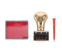 Toyvian Adjustable Date Stamper Number Roller Stamp with Sturdy Metal Structure and Clean Ink Performance for File Management and Paperwork in Library or Restaurant Use