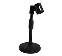 Toyvian Adjustable Desktop Microphone Stand Plastic Disc Lift Compact and Portable Table Mic Holder Stable and Flexible for Recording and Live Broadcast