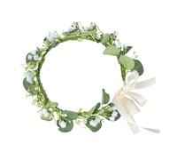 Toyvian Adjustable Floral Wreath Headband with Realistic Cloth Baby's Breath Design, Comfortable to Wear Bridal Hair Accessory for Photography Props and Seaside Party