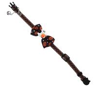 Toyvian Adjustable Halloween Bow Collar for Cats and Rabbits with Polyester Material, Pet Neck Decoration Featuring Halloween Themed Pattern, Suitable for Daily Life and Festive Use, Neck