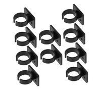 Toyvian Adjustable Microphone Desk Clip with Wall Pedestal Hanger - 10pcs Plastic Square Mic Holder for Recording Studios Meetings