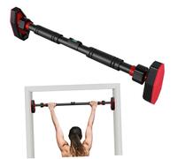 Toyvian Adjustable Over Door Pull Up Bar with Nonslip Pads No-drill Installation Indoor Chin Up Bar for Home Fitness Upper Body Strength Training and Workout