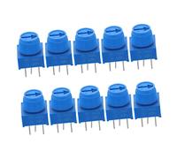 Toyvian Adjustable Potentiometer Knob with Plastic and Metal Breadboard : 产品配件 10 Pcs with Variable Resistor, High Precision Wear Resistant through Hole Trimmer Potentiometers for Prototyping