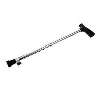Toyvian Adjustable Stainless Steel Walking Stick with Comfortable Handle and Nonskid Base for Elderly and Wounded, Detachable Trekking Pole for Daily Walking and Outdoor Camping