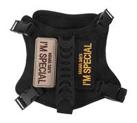 Toyvian Adjustable Tactical Cat Harness Polyester Material Black for Small Pets with Easy off Design and Safety Attachment Point, for Daily Activities and Emergency Situations