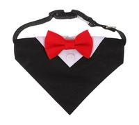 Toyvian Adjustable Triangle Dog Bandanas Washable Pet Scarf Soft Polyester Fabric with Effective Drool Control 24-40cm Neck Size for Small Dogs and Cats for Party and Decoration