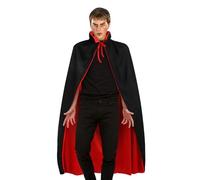 Toyvian Adults Halloween Vampire Cloak Capes: 56 Dual-layer Vampire Robes Stand Collar Reversible Witch Cloak for Party Cosplay Costumes (black and Red)
