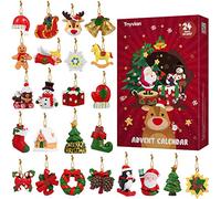 Toyvian Advent Calendar 2021,24Pcs Hanging Ornaments Christmas Animals Relief Toys,Xmas Christmas Decorations for Wall Christmas Tree