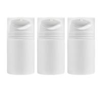 Toyvian Airless Pump Bottle 3pcs Set 100ml with Press Type PP Material for Travel and Business Trip Skincare Storage