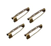 Toyvian Alloy Brooch Pin Backs Easy to Attach for Sewing Fabric 200pcs 2cm with Three Holes Safety Clasp for Craft Jewelry DIY Making and Pin Badge Creation