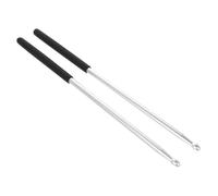 Toyvian Aluminum Alloy Drumsticks Solid Metal Weighted Rhythm Sticks Ergonomic Grip Compatible with Drum for Indoor Outdoor Music Practice