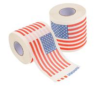 Toyvian American Flag Toilet Paper Roll 2 Ply Decorative Bathroom Tissue Multipurpose Napkins Soft and Safe for Home Use