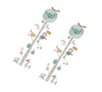 Toyvian Animal Tree Height Stickers Cartoon Design Growth Chart Wall Sticker for Boys and Girls Colorful Forest Theme