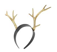 Toyvian Antler Head Buckle Cosplay Horns Deer Antler Headband Antlers Deer Costume Festive Headband Deer Antler Head Bands Antler Hair Band Halloween Deer Antler Festival Headdress Golden