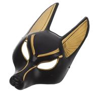 Toyvian Anubis Cosplay Mask Egyptian God of Death Party Accessory Halloween Masquerade Ball Plastic Prop for Men Women