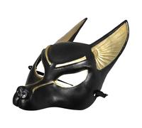 Toyvian Anubis Halloween Party Mask, Egyptian God Cosplay Plastic Masquerade Costume Accessory Adjustable Strap
