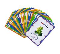 Toyvian Arabic Words Flash Cards for Kindergarten Early Learning Educational Cognitive Teaching Cards Eye-friendly Design Gift for Boy Girl