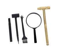 Toyvian Archaeology Tool Set Gemstone Dig Kit with Hammer Brush Magnifier for Educational Stem Play Realistic Excavation Experience for Family Bonding