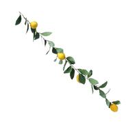 Toyvian Artificial Lemon Vine Hanging Decoration, Lifelike Plastic Lemon Branch for Home Kitchen Party Wall Ornament, Nordic Style Decorative Fruit Garland