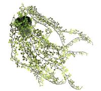 Toyvian Artificial Wall-mounted Rattan Pendant with Realistic Sharp Leaf Design Lightweight Fake Plant Decor for Living Bedroom Study Plastic Simulation Vine for Home Office Aesthetic