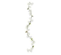 Toyvian Artificial White Flower Vines for Decoration 1.77m Flexible Not Easy to Deform Plastic Flower Wall Decor for Wedding Scene and Festival Ornament