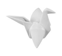 Toyvian Artistic Ceramic Origami Crane Figurine White Ceramic Sturdy Versatile Design Traditional Japanese Style Table Decor for Tv Stand and Living Room