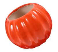 Toyvian Artistic Ceramic Vase Floral Vase Practical Decorative Orange Pumpkin Shape Creative Simple Ceramic Home Décor for Dried Flower Storage and Bedroom Decor