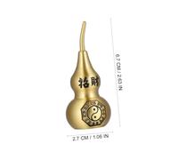 Toyvian Auspicious Chinese-style Copper Gourd Ornament Polished Vintage Home Adornment Compact Portable Decor for Living Elegant Feng Shui Charm Gift for Family and Friends