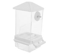 Toyvian Automatic Bird Feeder for Parrots Budgies and Pigeons Sturdy No Spill Plastic Feeding Dish for Cage Use Convenient Scheduled Feeding for Home and Pet Stores