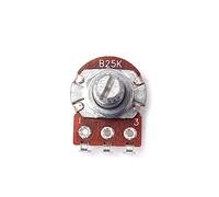 Toyvian B25k Long Shaft Angle Potentiometer (chrome) for Guitar Volume Control Linear Audio Potentiometer Solder Lugs 25k Ohm Adjustable Resistor