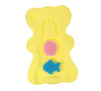 Toyvian Baby Bath Mat with Bath Sponge Support, Non-Slip Sponge Mat for Newborn Seat, Infant Bathing Pad for Tubs and Shower, Lightweight Quick Drying Bear Shape