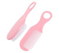 Toyvian Baby Brush and Comb Set Newborn in Pink Infant Comb and Massage with Anti-Static Plastic Design to Promote Blood Circulation Grooming Care Kit for Newborns and Infants