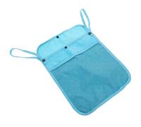 Toyvian Baby Stroller Organizer Stroller Caddy Bag for Infants Blue Linen Fabric Hanging Storage Pouch with Mesh Snack Pocket for Travel and Outdoor Use