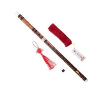 Toyvian Bamboo Flute D Tone Copper Insert Traditional Chinese Flute for Beginners with Bag Beautiful Natural Sounds Accurate Tones