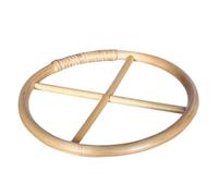 Toyvian Bamboo Wind Chime Frame and Wreath for DIY Wind Chimes, Small Bamboo Craft Ring with Topper, Suitable for Garden and Outdoor Hanging Decoration