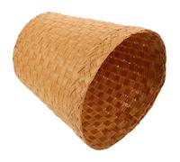 Toyvian Bamboo Woven Waste Basket Multifunctional Trash Bin for Bedroom and Study Rustic Decorative Storage Holder Household Garbage Can