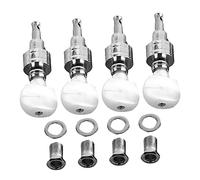 Toyvian Banjo Parts Banjo Tuning Pegs Set 4pcs Machine Head Keys Ferrules Bushings for Accurate Tuning