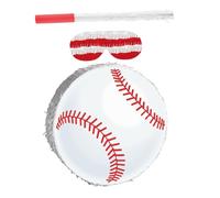 Toyvian Baseball Pinata with Blindfold and Bat Hanging Decorative Sports Party Favor for Boys Birthday Easy Fill Confetti for Baseball Theme Celebration and Party Decoration