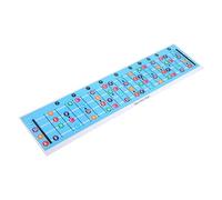 Toyvian Bass Guitar Chord Chart Poster Blue Colour Wear-resistant Coated Paper Guitar Practice Accessory and Resource for Beginners and Teachers for Learning