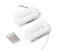 Toyvian Bass Pickup Set String Bass Guitar Bridge Neck Pickups Open Style High Harmonics Alnico Magnets