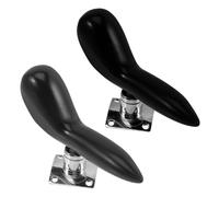 Toyvian Bassoon Hand Saddle and Minimizes Hand Movement 2pcs with Silver Plating Stem and Abs Plastic Thumb Rest, Ergonomic Black Antislip Surface, Prevents Slippage for Indoor Wind