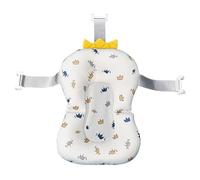 Toyvian Bath Cushion Floating Support Mat for Newborns, White Bathtub Seat with Breathable Mesh for Safe Summer Bathing