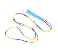 Toyvian Beaded Bamboo Jump Rope Lightweight Durable Skipping Rope for Elementary Fitness Workout Soft Safety Beads for Fun Tricks and Interactive Exercise