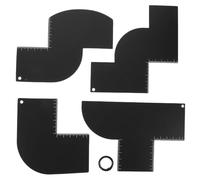 Toyvian Beard Shaper Kit with Pvc Barber Card and Hairline Measurement Tool for Salon and Beard Styling, Black Hairline Shaping Template to Salon Efficiency and Reduce Errors