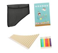 Toyvian Beginner 18-pipe Pan Flute in C Key, Portable Ivory Tone Musical Instrument for School Learning and Professional Practice in Folk World Music