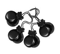 Toyvian Beginner to Pro 4-piece Set of Wooden Spanish Castanets Musical Instruments