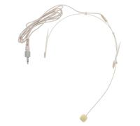 Toyvian Beige Headworn Wired Microphone Headset Vocal Mic with Unobstructed Head-mounted Design and Easy to Carry Plastic Material, for Graduation Festival, Lectures, and Performing Arts