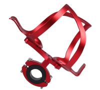 Toyvian Bike Bottle Holder Aluminium Alloy Water Bottle Cage with Transition Socket, Sturdy Structure and High Strength, Suitable round Tube Diameter 18-35mm, for Cycling and Outdoor