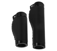 Toyvian Bike Handlebar Grips Comfortable Retro Style Faux Leather Ergonomic 1 Pair with Double Lock Anti-slip Design for Diameter 22.2mm with Distressed Textures for